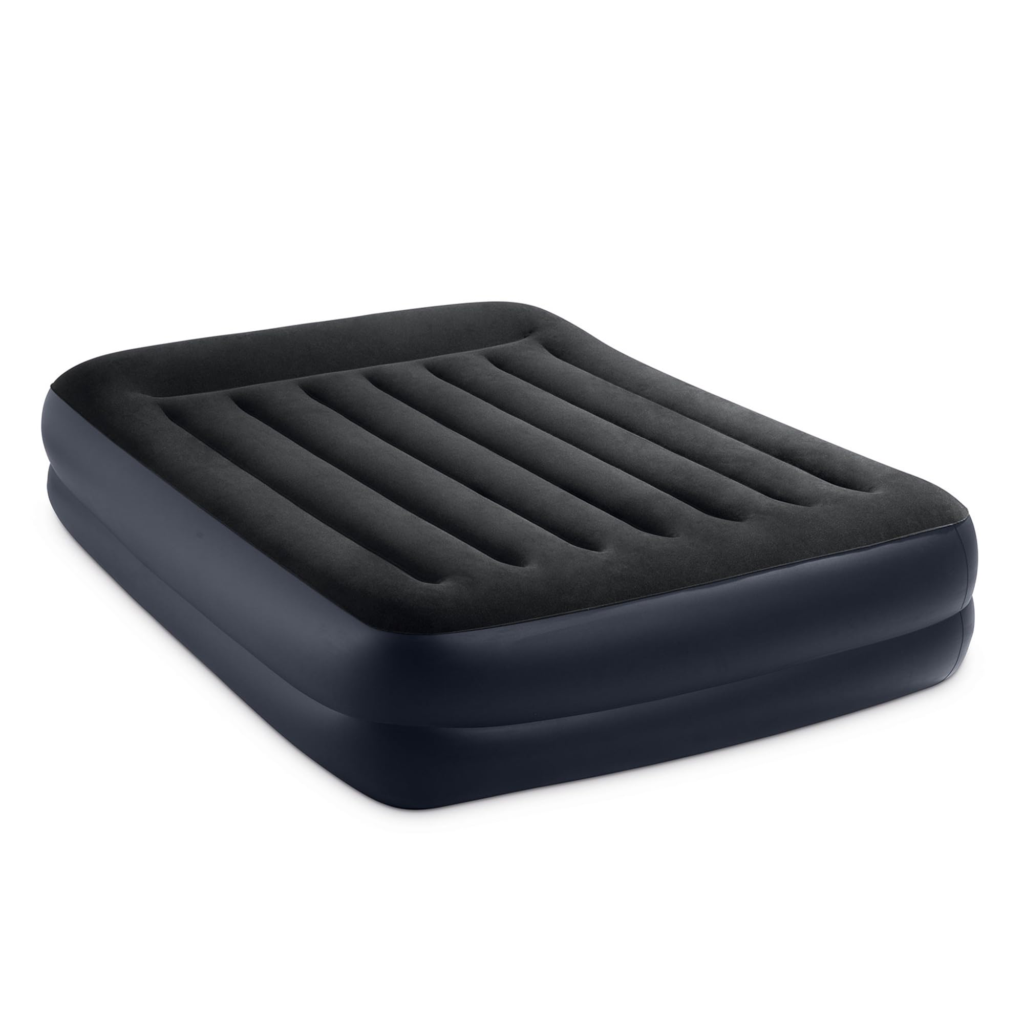 Intex 64123Ed Dura-Beam Plus Pillow Rest Air Mattress: Fiber-Tech - Queen Size - Built-In Electric Pump - 16.5In Bed Height - 60