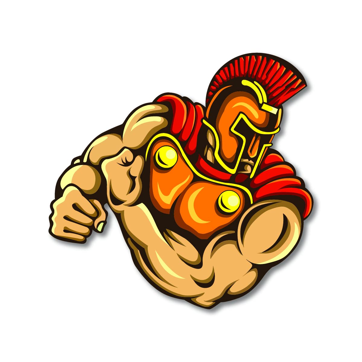 Bhai Please Gladiator Wooden Fridge Magnet (Pack of 1) Fun Comic Character Gift and Decoration