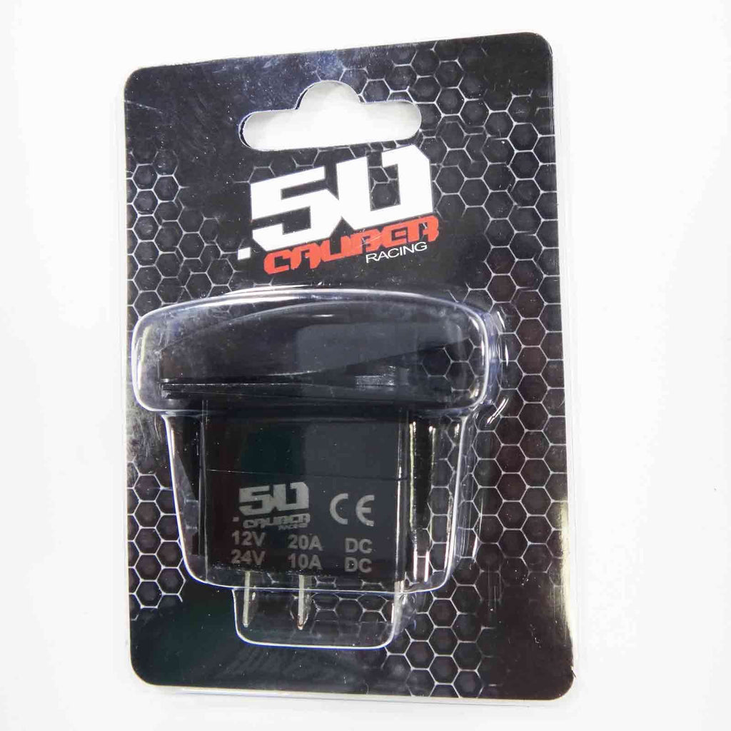 50 Caliber Racing Rocker Switch On/Off Led Backlit-Bilge Pump- Utv, Auto, Boat 20A 12V (5362A2Blue)