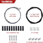 4 Pack Bike Brake Gear Shifter Cable Kit, Universal Bicycle Change Cable Bike Shift Cable And Transmission Cable, Bicycle Cyclin