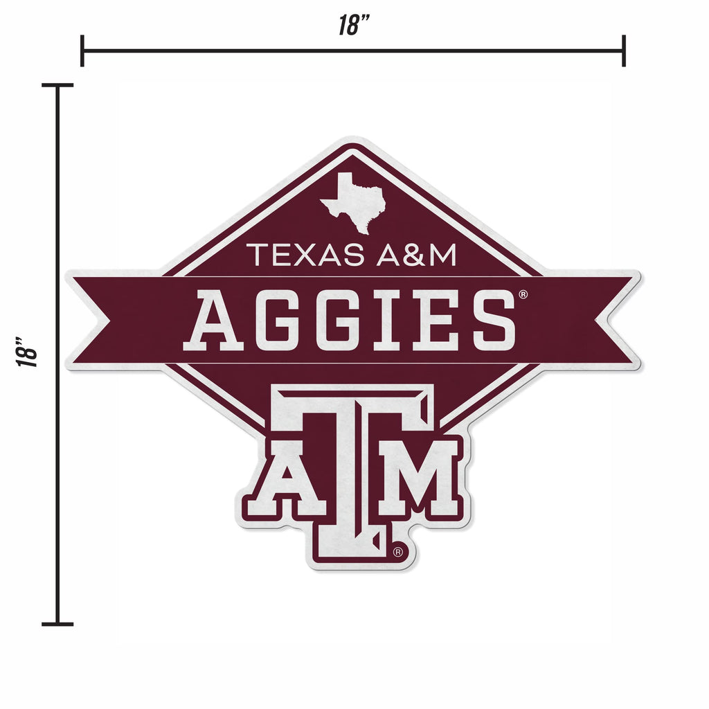 Rico Industries Ncaa Texas A&M Aggies Diamond Shape Cut Pennant - Home And Living Room D  Cor - Soft Felt Ez To Hang