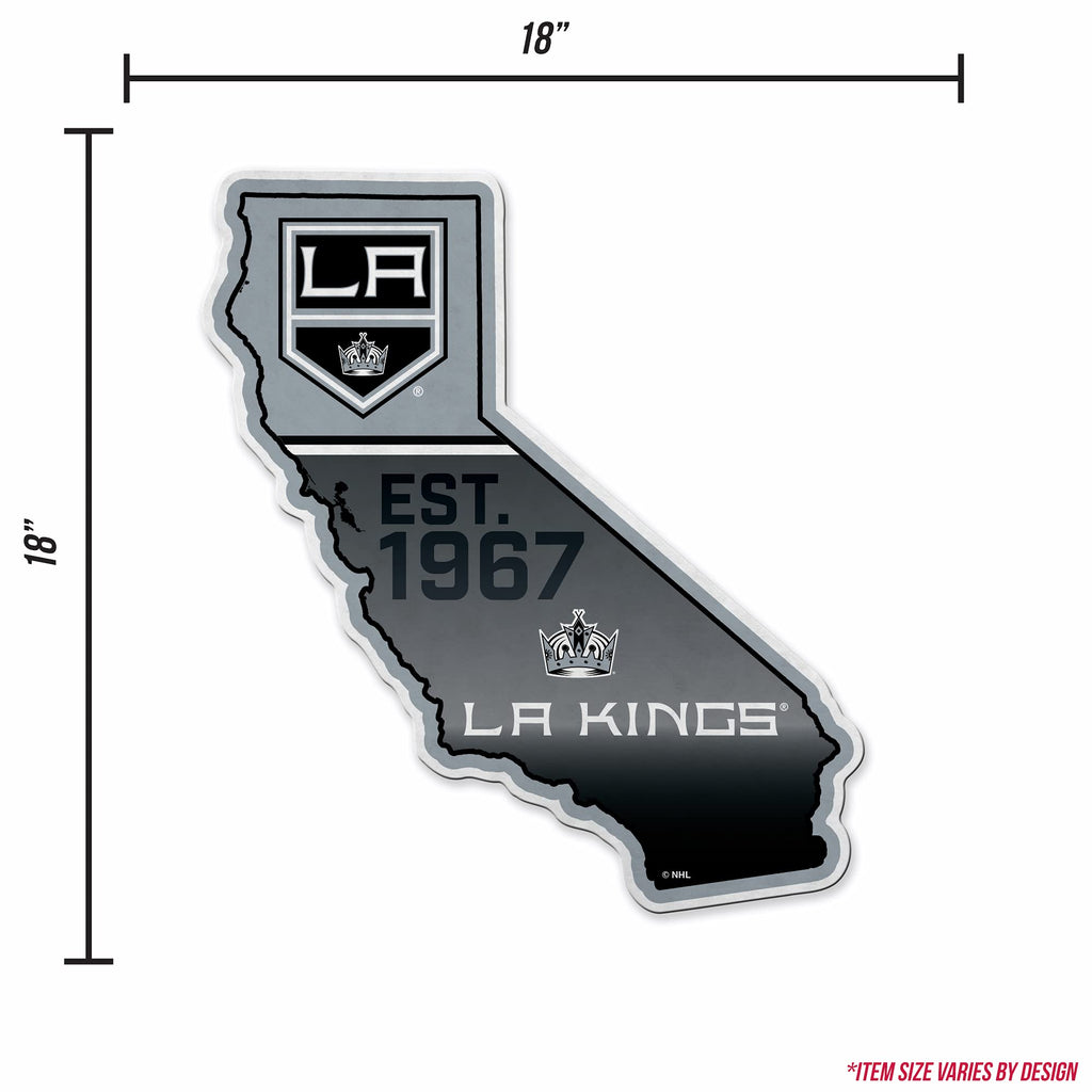 Rico Industries Nhl Los Angeles Kings State Shape Shape Cut Pennant - Home And Living Room D  Cor - Soft Felt Ez To Hang