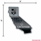 Rico Industries Nhl Los Angeles Kings State Shape Shape Cut Pennant - Home And Living Room D  Cor - Soft Felt Ez To Hang