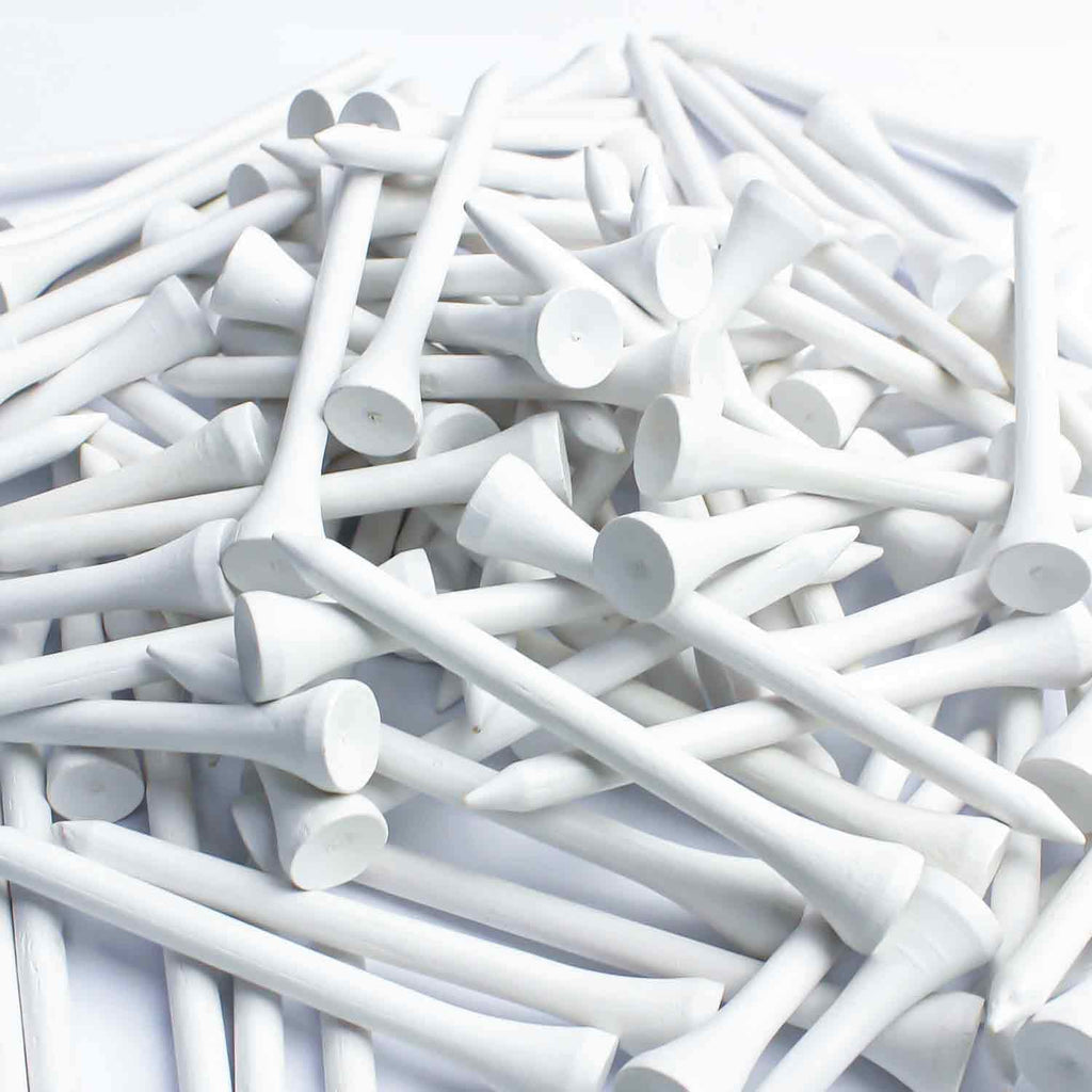 Mykuja Bamboo Golf Tee 3-1/4 Inch Pack Of 100 White