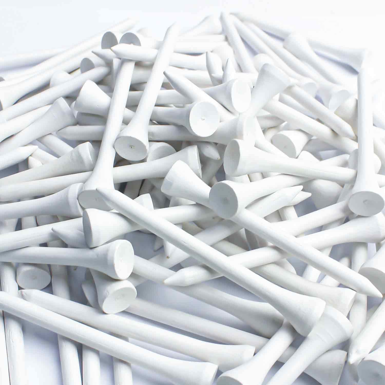Mykuja Bamboo Golf Tee 3-1/4 Inch Pack Of 100 White