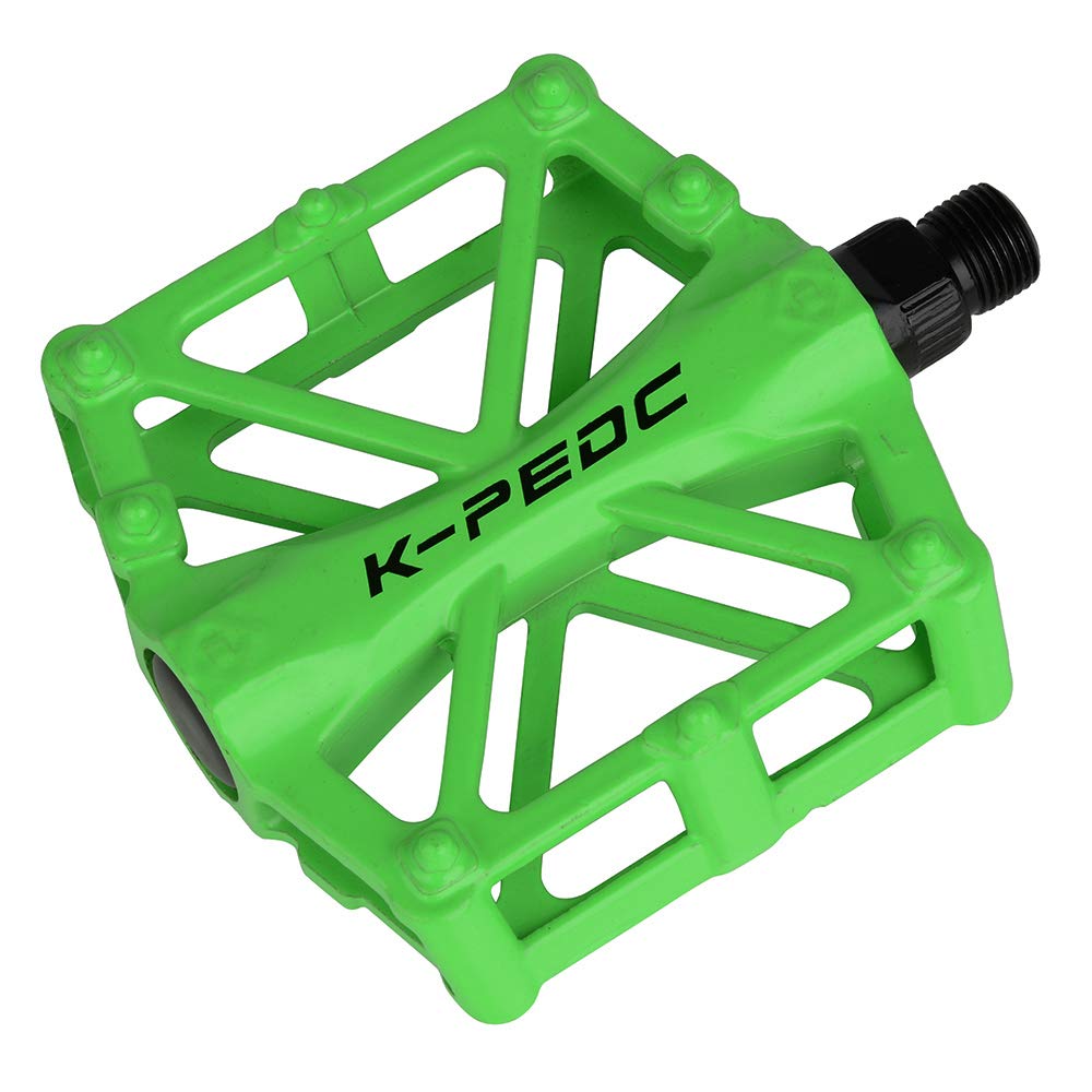 Boruizhen Aluminium Cnc Bike Platform Pedals Lightweight Road Cycling Bicycle Pedals For Mtb Bmx (Green)
