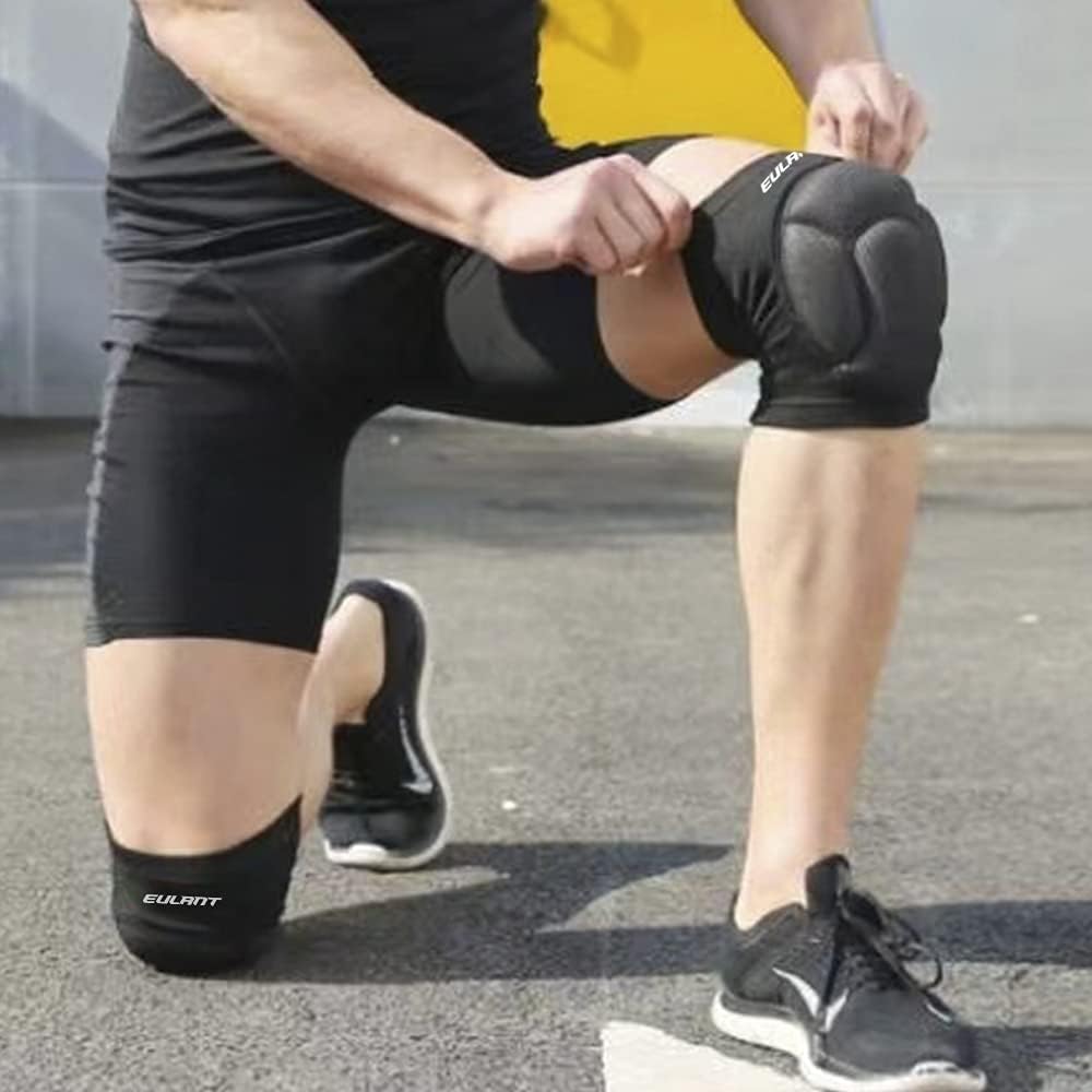 Sborter Knee Pads, Thick Sponge Collisioned Kneepads For Sports & Work, Protective Knee Support Sleeve For Basketball Wrestling