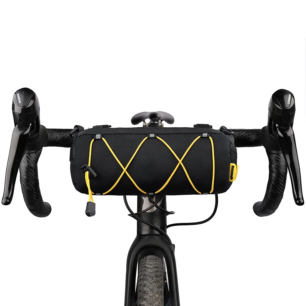 Rhinowalk Bike Handlebar Bag, Bicycle Front Bag Frame Storage Roll Bag Mountain Road Bikes Commuter Shoulder Bag Professional Cy