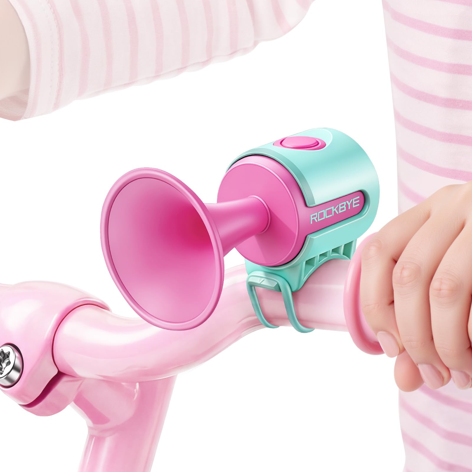 Electric Bike Horn, 120db Loud Bicycle Horn for Handlebars, Bike Bell with 3V Button Battery Operated, Bike Horn for Kids Bike/S