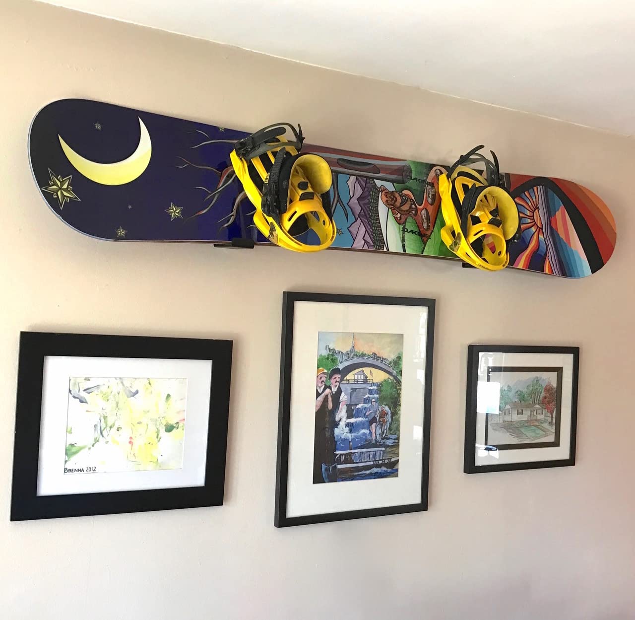 Storeyourboard Snowboard Display Rack, Naked Wall Rack, Black
