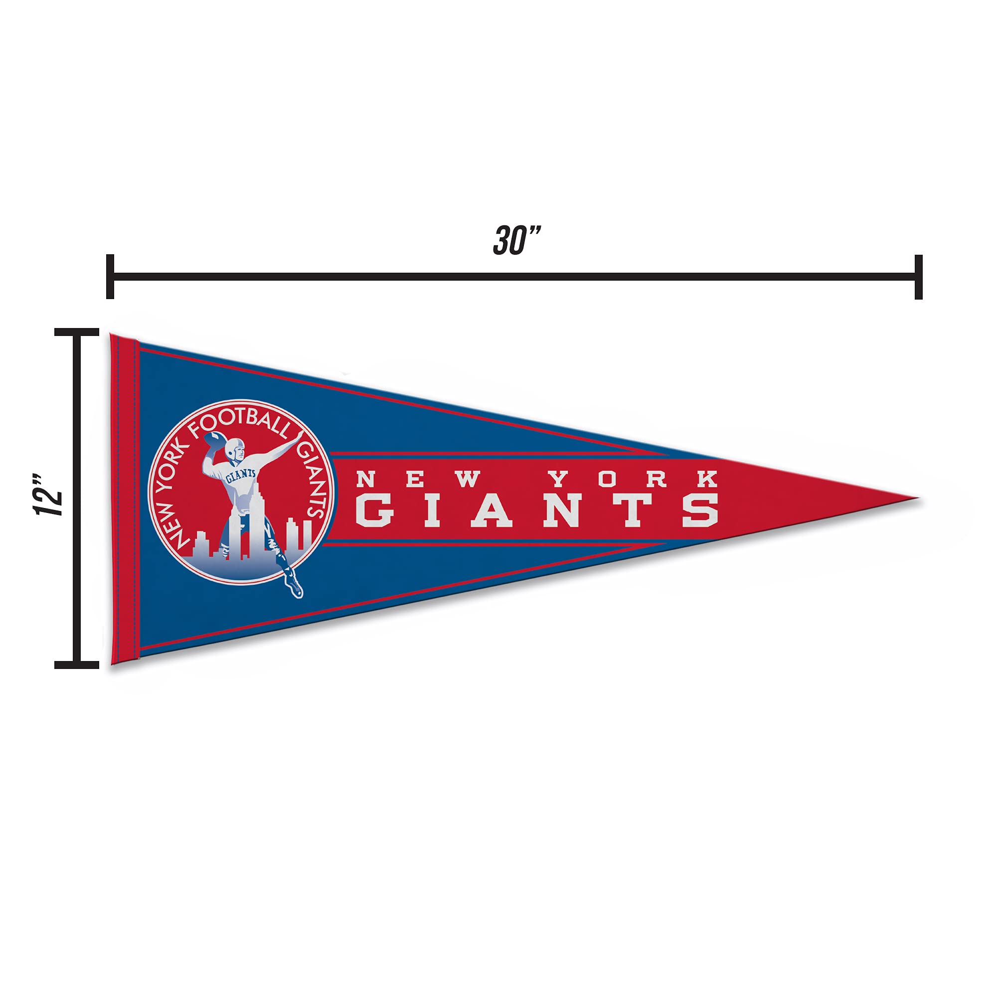 Rico Industries Nfl Football New York Giants Retro 12'' X 30'' Felt Wall D  Cor Pennant - Great For Home/Bed Room/Man Cave D  Co
