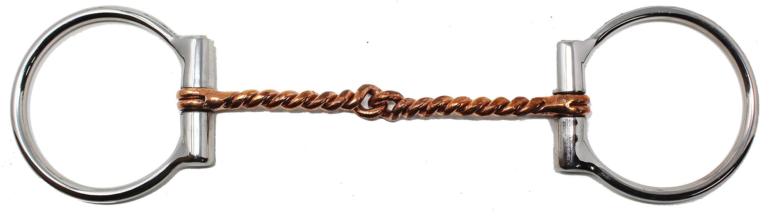 Professional Equine Horse Stainless Steel 4.5 Twisted Wire Copper Mouth DRing Snaffle Bit 35319A