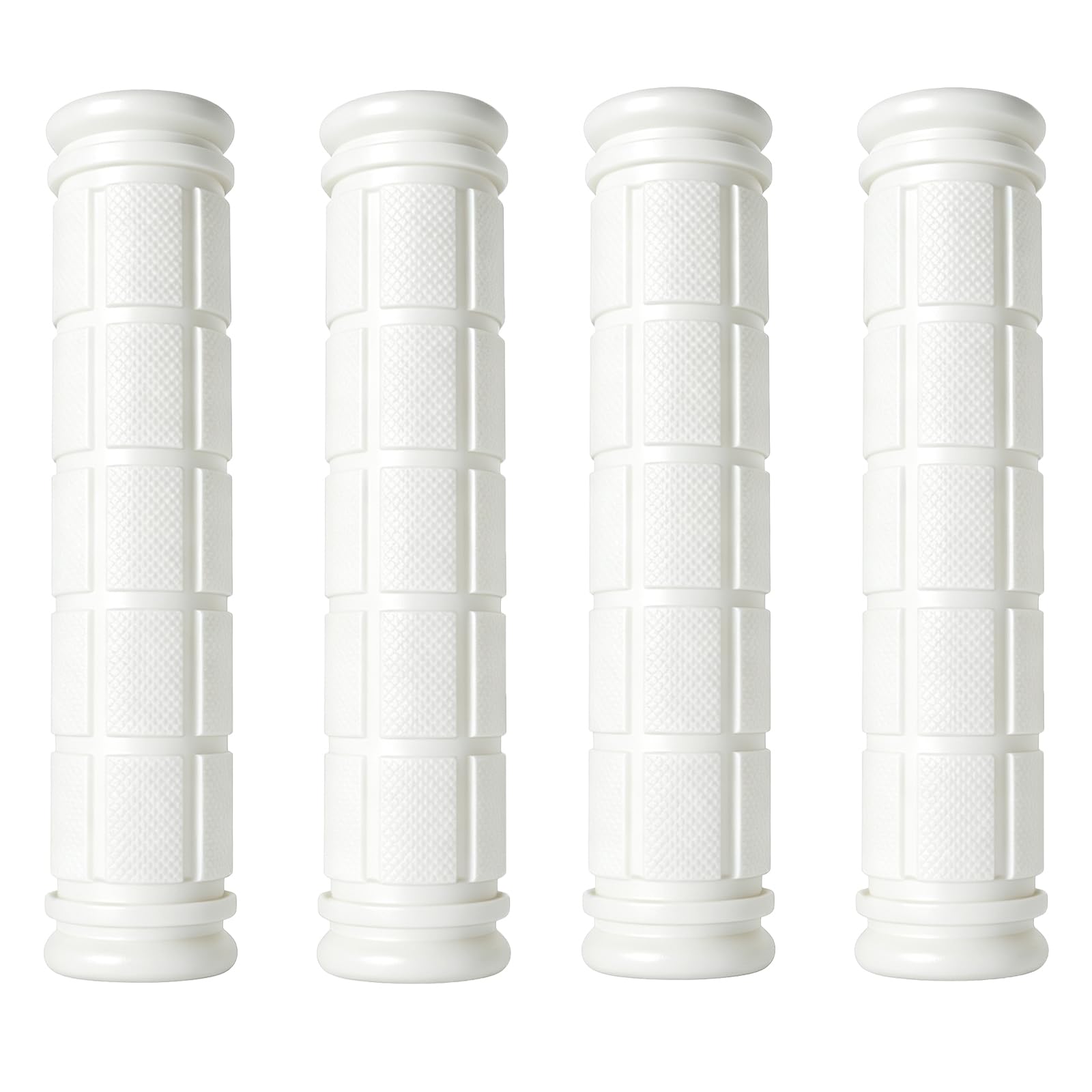 Kasteco 2 Pairs Bicycle Handle Bar Grips Mushroom Grips for BMX/Road Mountain Bikes (White)