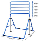 Tepemccu Expandable Gymnastics Bars,Adjustable Height Gymnastic Horizontal Bars,Junior Training Bar Children Folding Training Mo