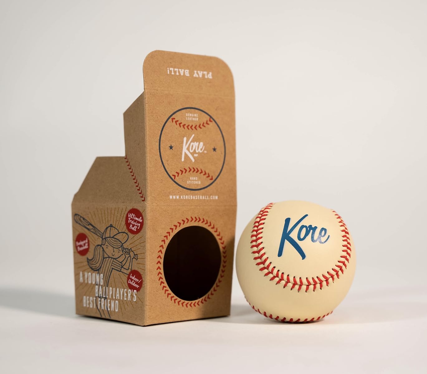 Soft Kore Baseball | Hand - Stitched | Perfect for Indoor or Outdoor Play | Baseball Gift | Desk Toy