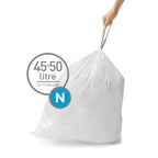 Simplehuman Code N Custom Fit Drawstring Trash Bags, 200 Count, 30 Liter  8 Gallon, White