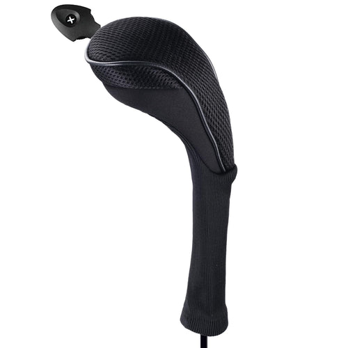 Andux 2 Pack Long Neck Golf Hybrid Club Head Covers Dial No. Tag Ctmt-01 Black/Black