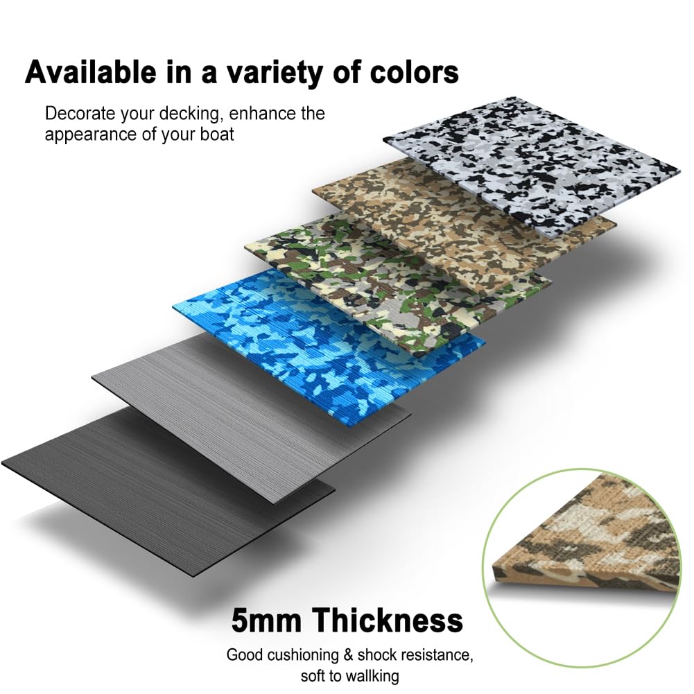 Hjdeck Boat Flooring Eva Foam Boat Decking Sheet Camo Marine Carpet For Boats Yacht Kayak Motorboat Helm Cushioning Pad Cooler T