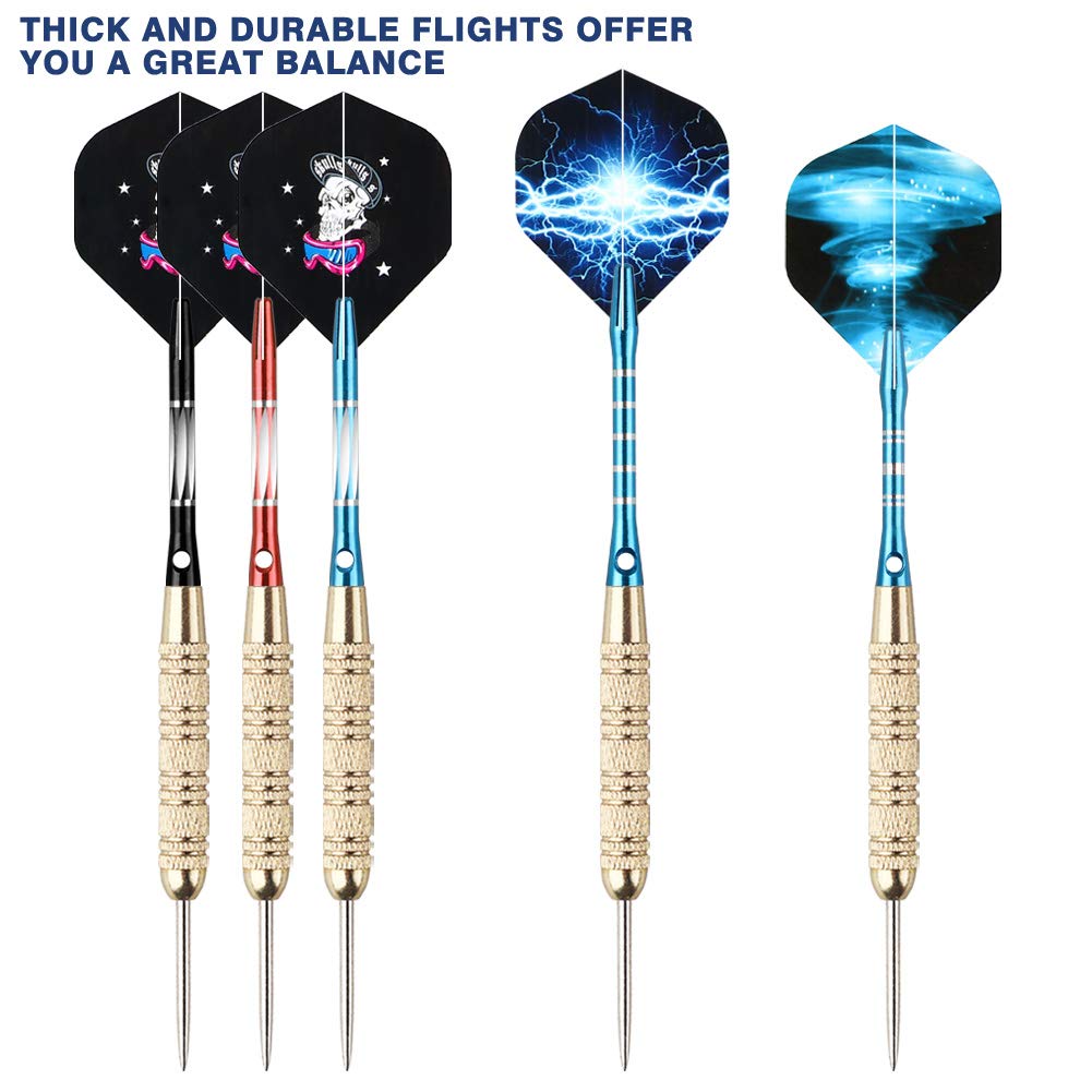 Tezoro Dart Accessories Kit Including Aluminum Dart Shafts,Dart Flights, Flight Savers, Sharpener, O-Rings -Bulk Pack Of 104 Pie