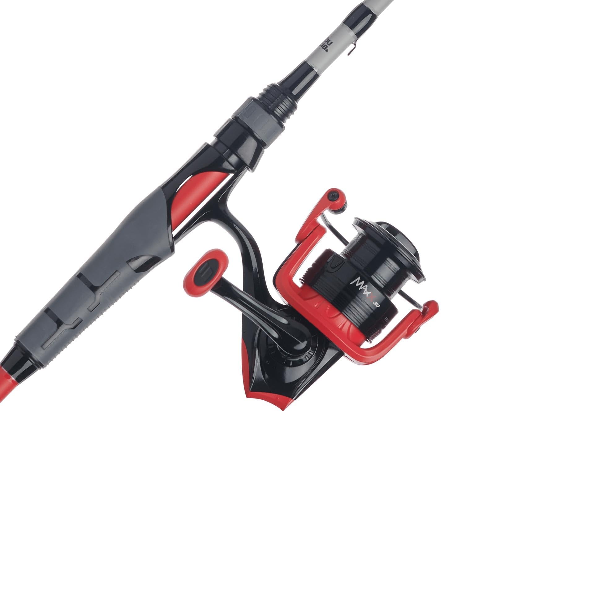Abu Garcia 66    Max X Fishing Rod And Reel Spinning Combo, 3 +1 Ball Bearings With Lightweight Graphite Body & Rotor, Rocket Li