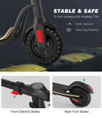 Megawheels Electric Scooter, 3 Gears, Max Speed 15.5 Mph, Up To 17 Miles Rang 7.5 Ah Powerful Battery With 8'' Tires Foldable El
