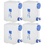 Redswing 4 Pack 4 Gallon/15L Portable Water Container With Spigot, Water Storage Carrier For Camping Outdoor Hiking, Bpa Free