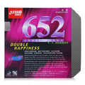 Dhs 652 Short Pips-Out Table Tennis Rubber, Dhs Pimples Out Pingpong Rubber With Sponge, Short Pimples (1 Pcs Black)