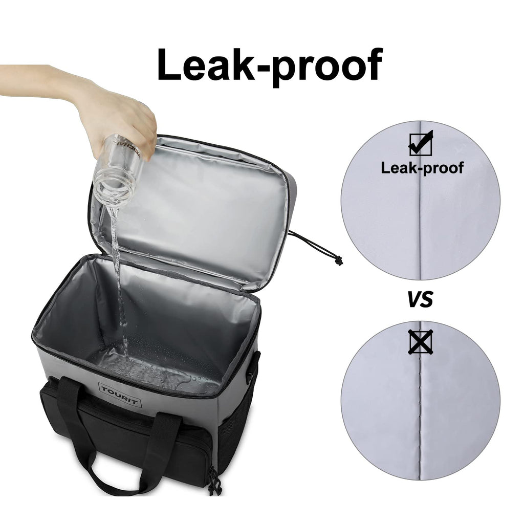 Tourit Cooler Bag 35-Can Insulated Soft Cooler Portable Cooler Bag 24L Lunch Coolers For Picnic, Beach, Work, Trip, Grey