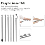 Komclub Telescoping Tent Poles Tarp Poles Adjustable 94.5'' Camping Poles Lightweight Tent Poles Stainless Steel Rods For Campin