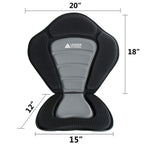 Leader Accessories Black/Gray Deluxe Kayak Seat Sup Seat Canoe Seat Boat Seat(Black/Gray)