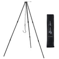 Camping Tripod Campfire Cooking Dutch Oven Tripod Mini Adjustable Grill Tripod Cooker Campfire Grill Stand Tripod Grilling Set C