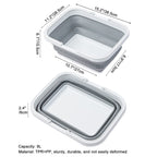Autodeco 2 Pack Collapsible Sink With Handle Towel, 2.37 Gal / 9L Foldable Wash Basin For Washing Dishes, Camping, Hiking And Ho