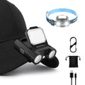 BIKACU LED Hat Clip Light 400 Lumen Rechargeable Clip on Cap Lights with Motion Sensor, 180 Adjustable Hands Free Hat Flashlight