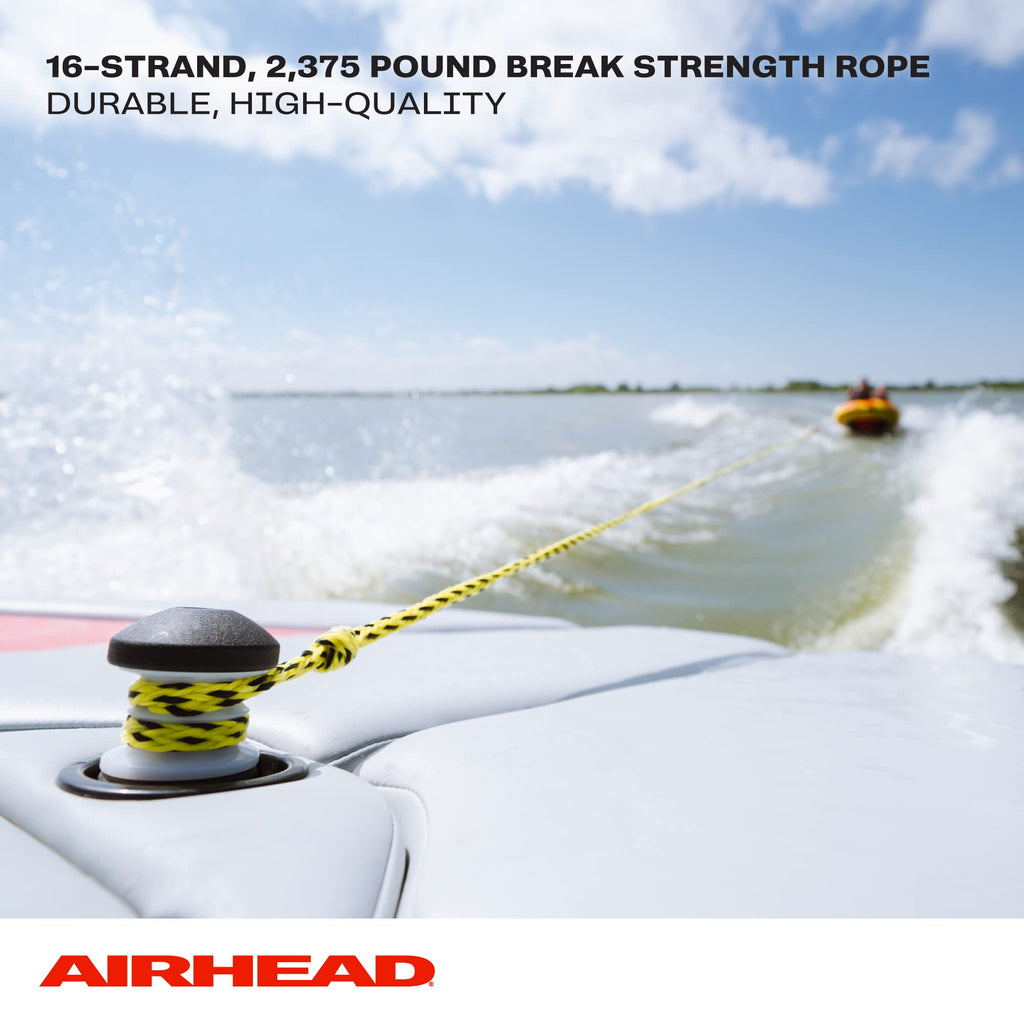 Airhead 2 Section Tow Rope, 1-2 Rider Towable Tubes, 60-Feet, 2,375 Break Strength