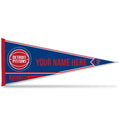 Rico Industries Nba Basketball Detroit Pistons Personalized - Custom 12'' X 30'' Soft Felt Pennant - Ez To Hang