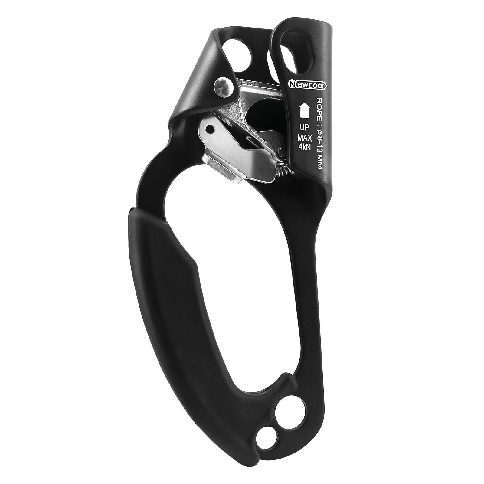 Newdoar Left Hand Ascender Rock Climbing Tree Arborist Rappelling Gear Equipment Ce Certified Rope Clamp For 8~13Mm Rope(Left Ha