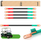 10L0L Golf Cart Battery Cables, Fits Ezgo Txt 1994-Up For 36 & 48 Volt Golf Cart Batteries Cables Kit With 4-Gauge(5Pcs)