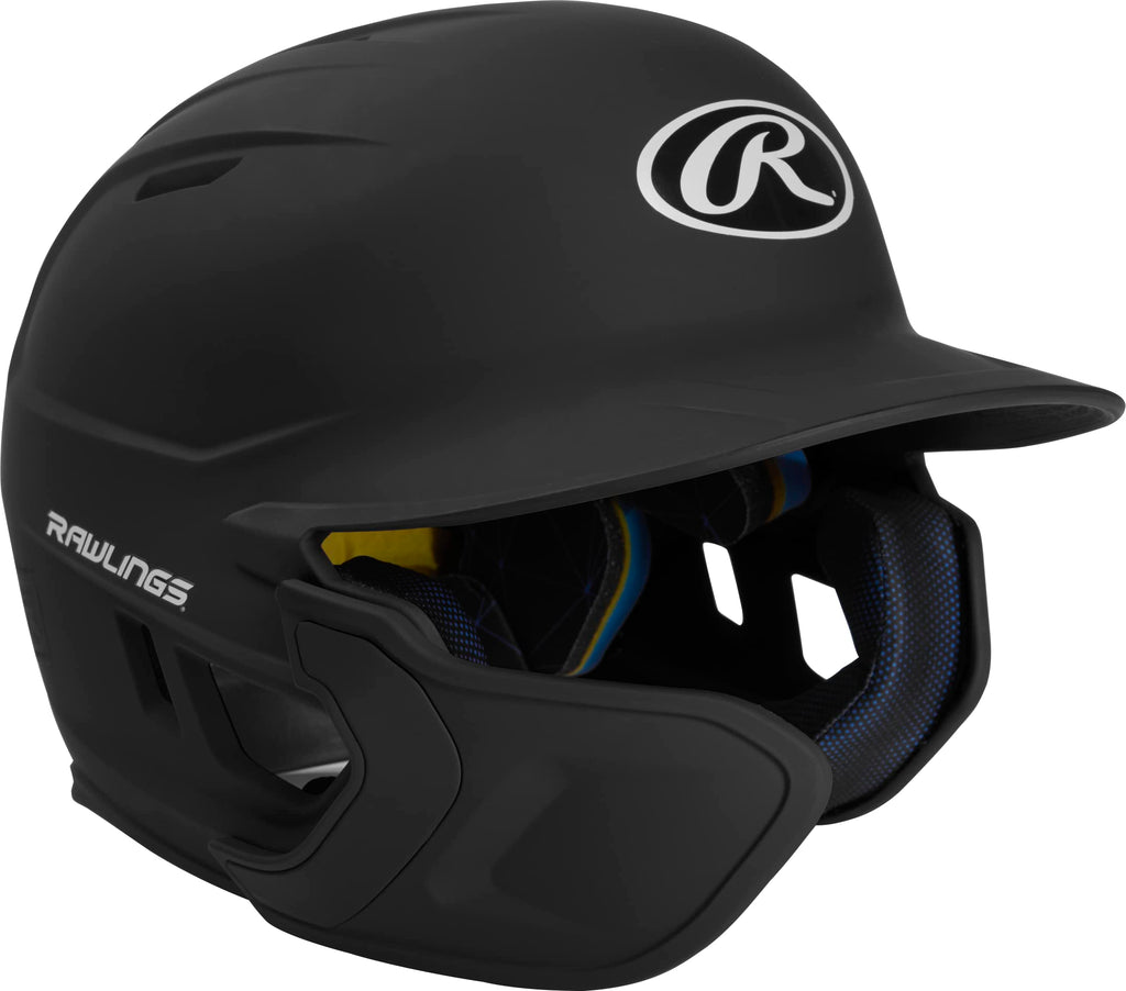 Rawlings Mens Rawlings 2022 Mach 1 Tone Matte Baseball Batting Helmet W Lhb Adjext Senior Matte Black, Matte Black, One Size Us