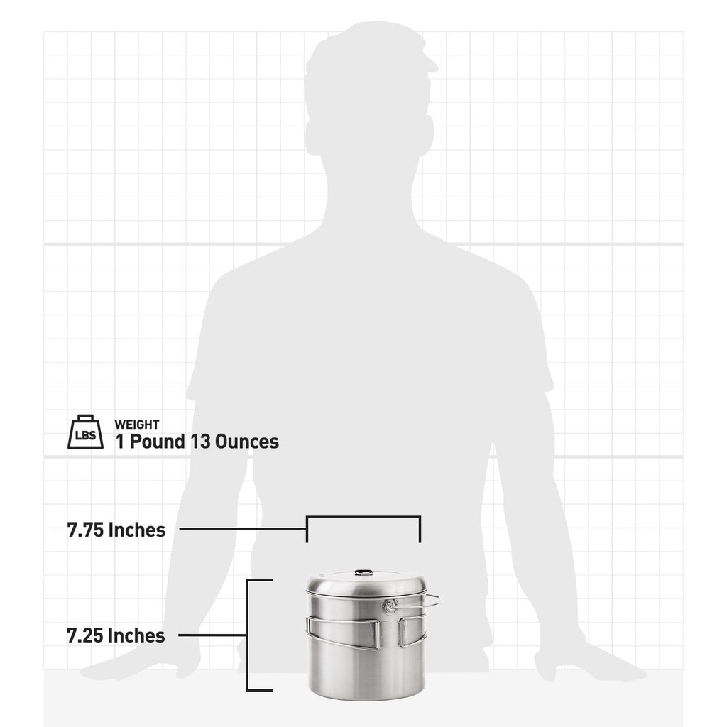 Solo Stove Pot 4000 Stainless Steel Camping Pot For Outdoor Campfire Great Cookware Equipment For Backpacking Kitchen Bushcraft