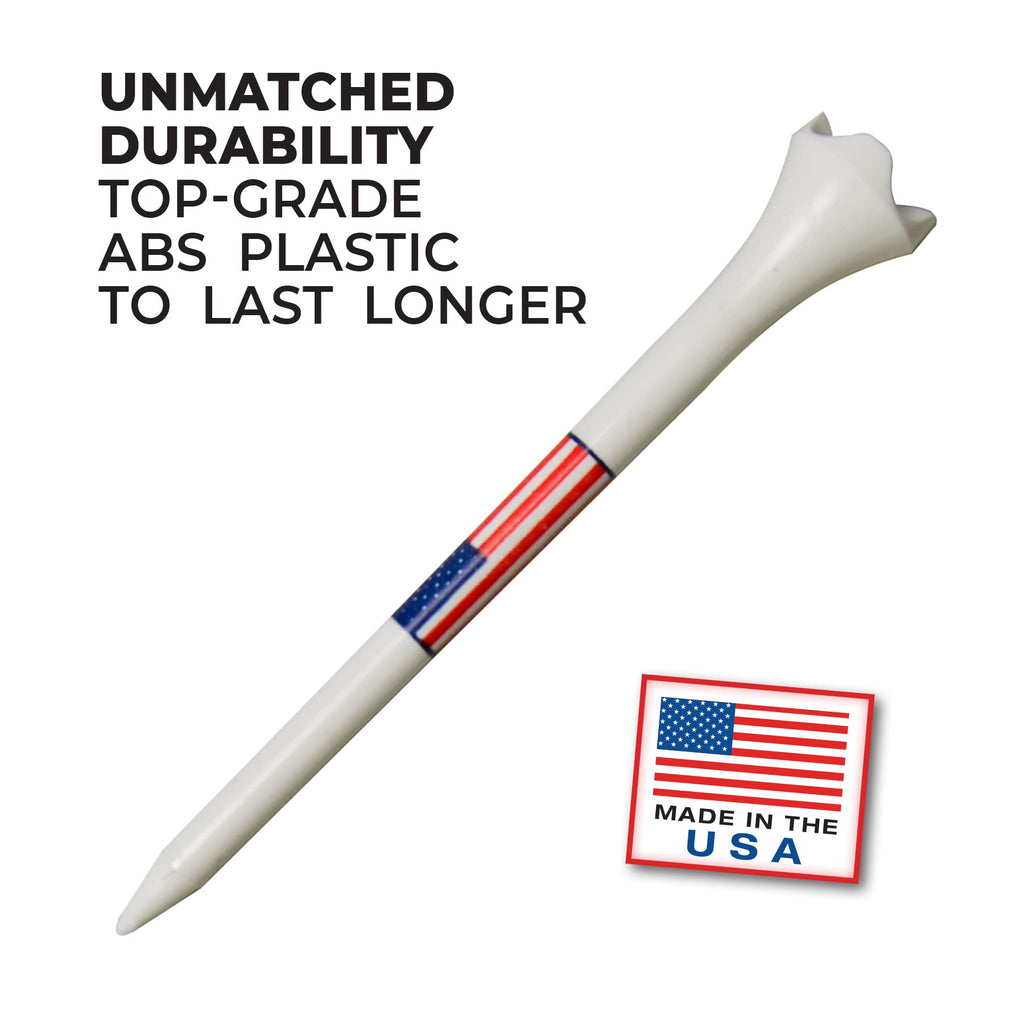 3-1/4'' Pride Performance Golf Tees, Stars And Stripes, 100 Count