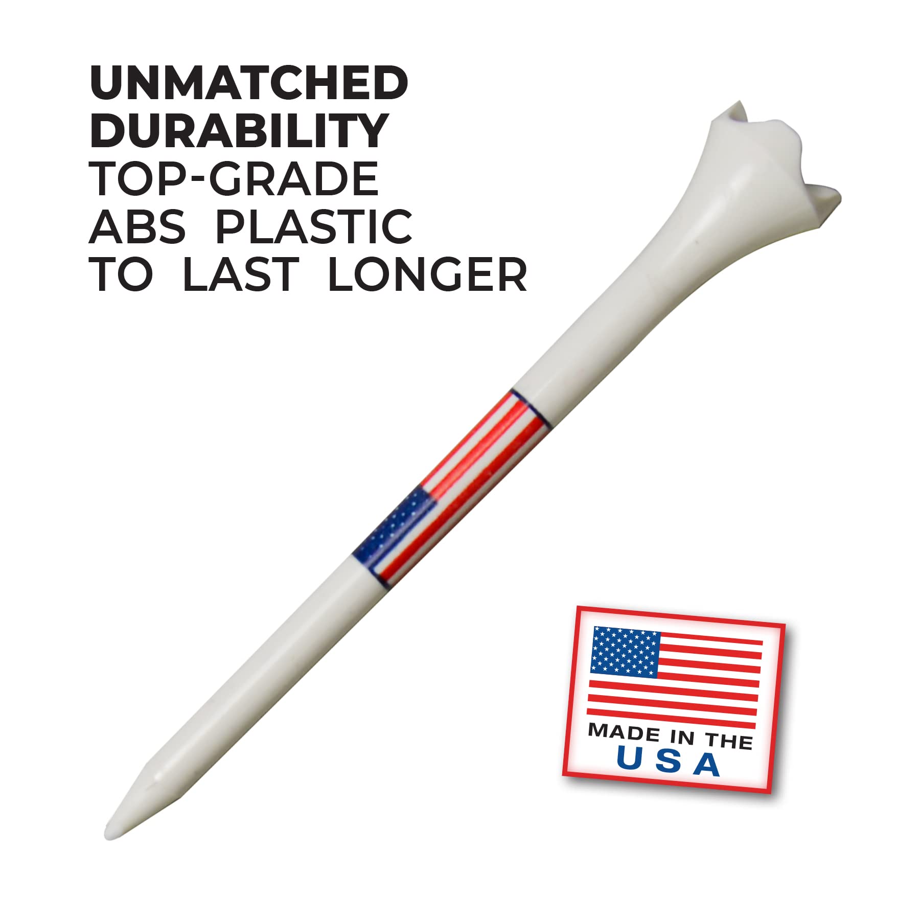 3-1/4'' Pride Performance Golf Tees, Stars And Stripes, 100 Count