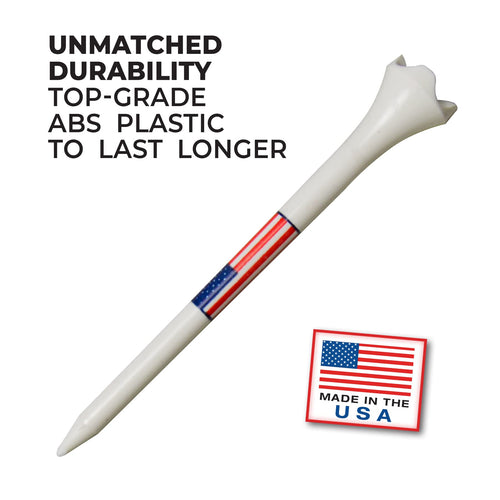3-1/4'' Pride Performance Golf Tees, Stars And Stripes, 100 Count