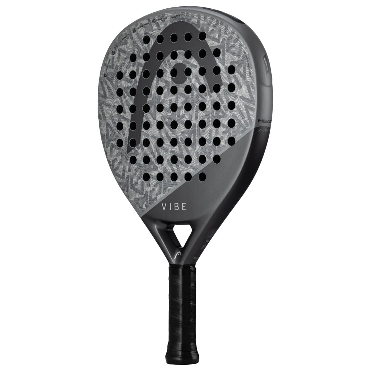 HEAD Vibe 2025 Padel Racquet - Oversized Teardrop, Easy Power for Casual Players, All-Round Performance, Grey/Black