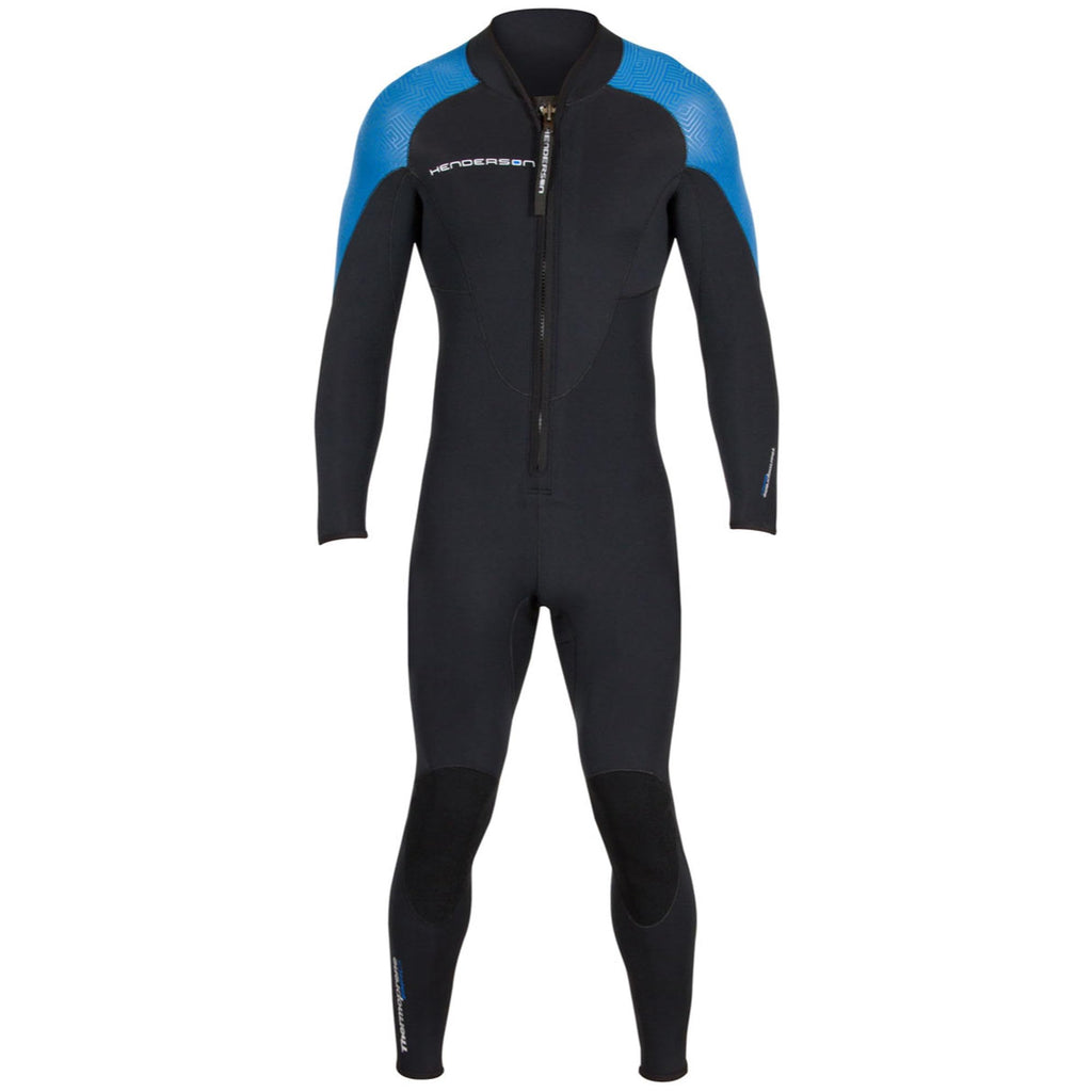 Henderson 3Mm Thermoprene Pro Men? Front Zip Jumpsuit, Black/Blue, L