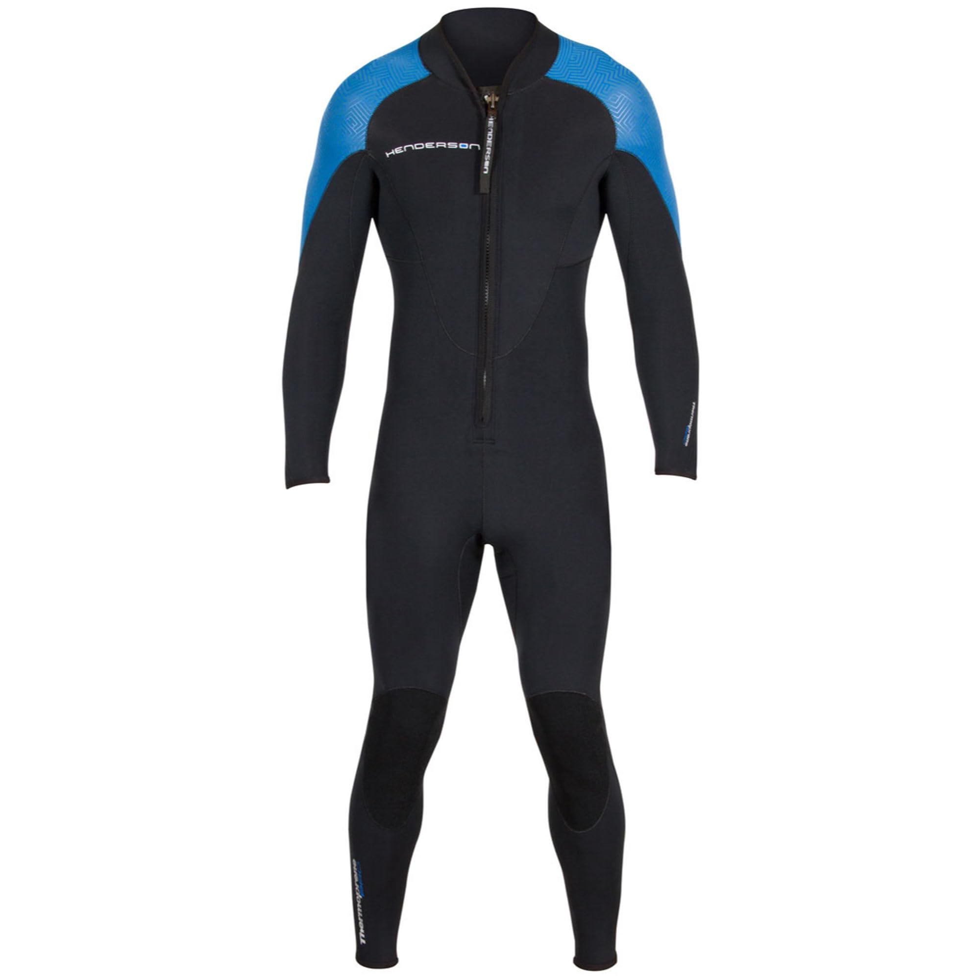 Henderson 3Mm Thermoprene Pro Men? Front Zip Jumpsuit, Black/Blue, L