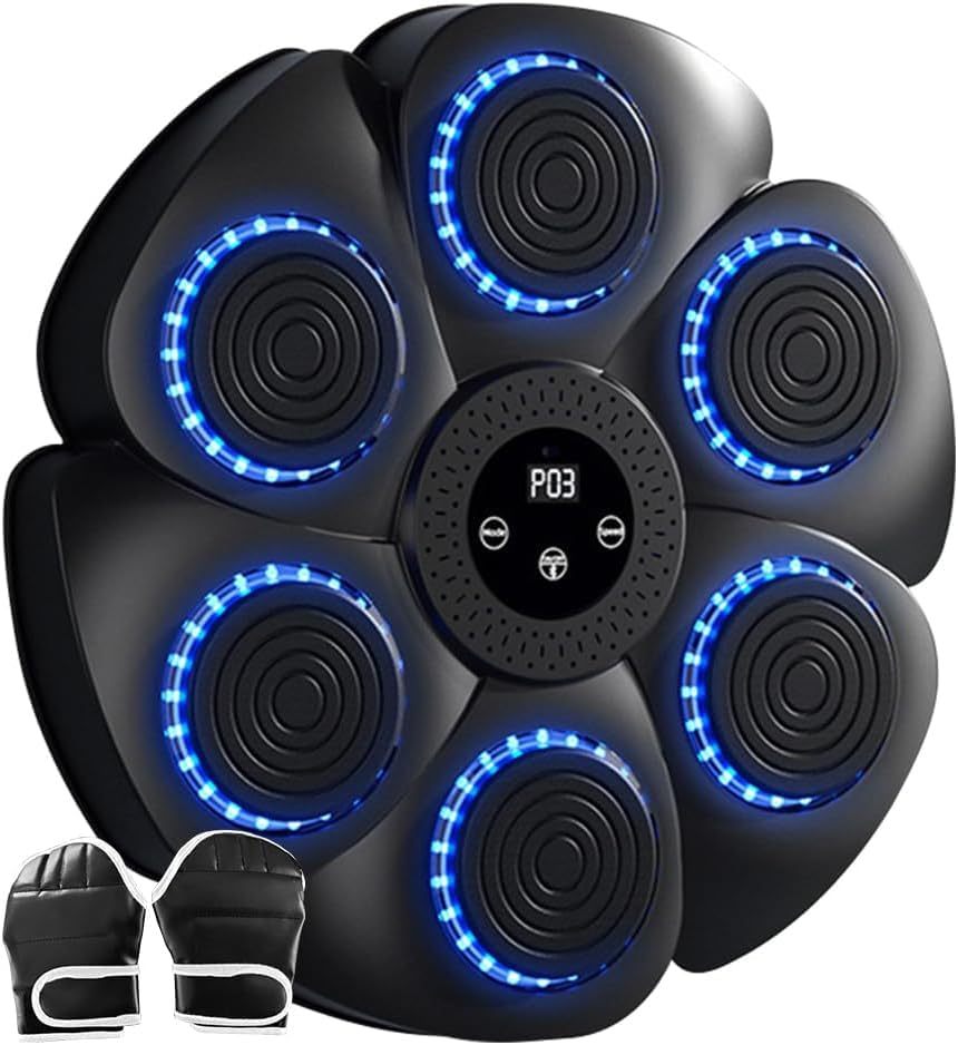 Lucario 9 Level Speed Mode Adjustment Music Boxing Machine, Bluetooth Musical Boxing Machines With Boxing Gloves, Wall Mounted P