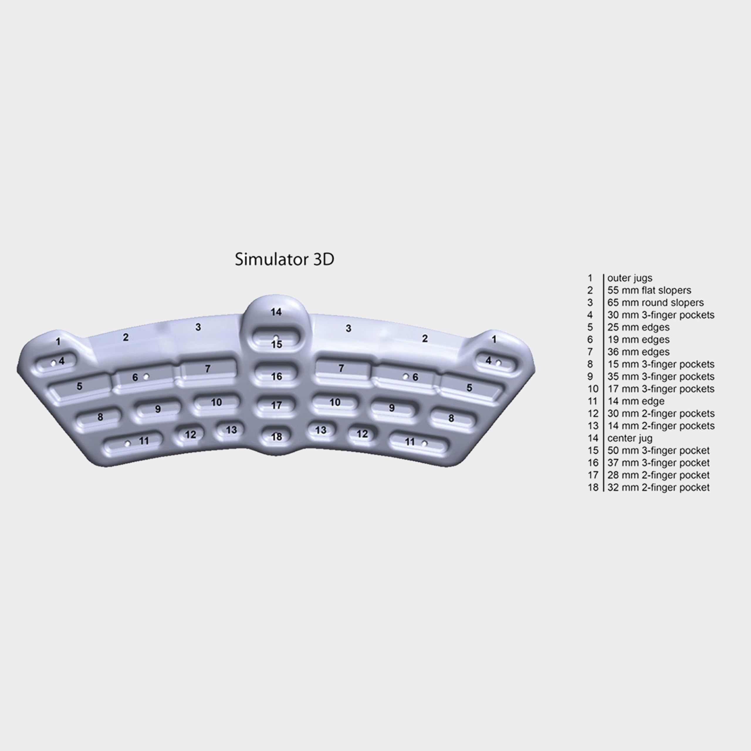 Metolius Simulator 3D Training Board (Black/White Swirl)
