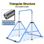 Safly Fun Expandable Gymnastics Bars Junior Training Bar Gymnastic Folding Horizontal Bars With Mat For Kids(Blue+Mat)