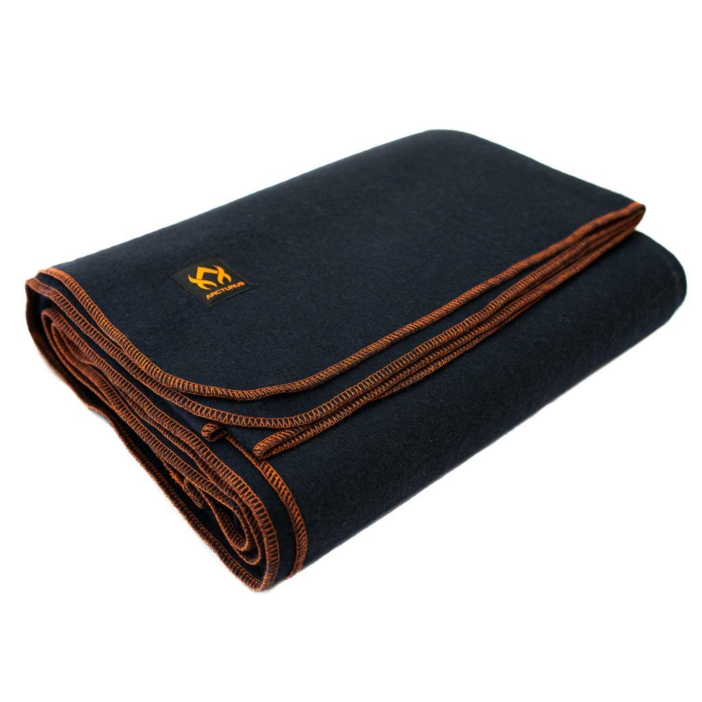 Arcturus Military Wool Blanket - 4.5 Lbs, Warm, Heavy, Washable, Large 64'' X 88'' - Great For Camping, Outdoors, Survival & Eme