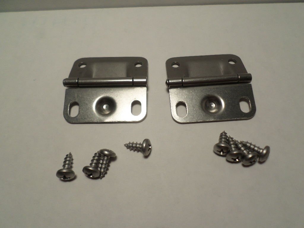 Coleman Replacement Cooler Hinges (2-Pack), Stainless Steel Hinges For Damaged Coleman Coolers, 2 Steel Hinges & 8 Mounting Scre